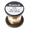 Měděný drát, prameny vodičů: 1 x 0.75 mm Lakovaný 0.4 mm², vnější průměr: 0.75 mm OD Block 20 m