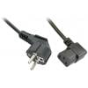 LINDY napájecí síťový kabel [1x zástrčka s ochranným kontaktem - 1x IEC C13 zásuvka 10 A] 5.00 m černá