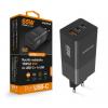 Chytrá síťová nabíječka ALIGATOR GaN, Power Delivery 65W, 2xUSB-C, 1xUSB-A, černá
