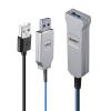 LINDY USB kabel USB 3.2 Gen1 (USB 3.0 / USB 3.1 Gen1) USB-A zástrčka, USB-A zástrčka, USB-A zásuvka 100.00 m modrá, stříbrná 43346
