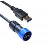 Bulgin Kabel USB do zásuvky IC Vnější, řada: 4000, A: USB typu C, 3 m Vnější, Černá, B: USB typu A