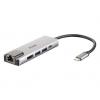 Rozbočovač USB DUB-M520, standard: USB 3.0 RJ45, počet portů USB: 2 USB 11 mm D-Link 31 mm 103mm