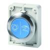 Eaton Tlačítkový spínač, řada: RMQ Titan M30 IP66, IP67, IP69K Panel Okamžité 30.5 mm, barva LED: Modrá