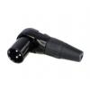 Re-An Products Konektor XLR, barva Černá, počet kontaktů: 3, orientace těla: Pravý úhel Vnější, pokovení: Stříbrná,
