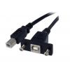 RS PRO Kabel USB do zásuvky IC Vnější, řada: RS PRO, A: USB typ B, 300 mm Vnitřní, Černá, B: USB B