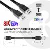 club3D DisplayPort kabel Konektor DisplayPort, Konektor DisplayPort 5.00 m černá CAC-1061 8K UHD Kabel DisplayPort