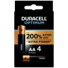 Duracell Optimum tužková baterie AA alkalicko-manganová, 1.5 V, 4 ks