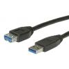 Roline Kabel USB Vnější, řada: 4000, A: USB typu A, 800 mm Vnitřní, Černá, B: USB typu A Roline Kabel USB Vnější, řada: 4000, A: USB typu A, 800 mm Vnitřní, Černá, B: USB typu A