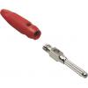 TRU COMPONENTS banánkový konektor zástrčka, rovná Ø pin: 4 mm červená 100 ks