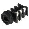 RS PRO Konektor jack, Montáž na plošný spoj, Stereo, Pájecí Vnitřní, 6.35 mm 3 barva Černá, orientace těla: Pravý úhel,