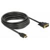 Delock HDMI / DVI kabel Zástrčka HDMI-A, DVI-D 24+1pol. Zástrčka 5 m černá 85656 třížilový stíněný, pozlacené kontakty HDMI kabel Delock HDMI / DVI kabel Zástrčka HDMI-A, DVI-D 24+1pol. Zástrčka 5 m černá 85656 třížilový stíněný, pozlacené kontakty HDMI kabel
