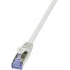 LogiLink CQ3062S RJ45 síťové kabely, propojovací kabely CAT 6A S/FTP 3.00 m šedá samozhášecí, s ochranou 1 ks