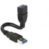 Delock USB kabel USB 3.0 USB-A zástrčka, USB-A zásuvka 0.15 m černá 83713