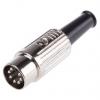 RS PRO Zástrčka DIN, řada: RS PRO, počet kontaktů: 7, velikost: Standard, 100V ac, orientace těla: Rovný 4A, formát
