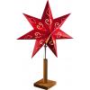 Hellum 576900 vánoční hvězda žárovka červená s vysekávanými motivy
