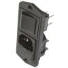 Bulgin Konektor IEC C14, orientace těla: Rovný, Montáž na přírubu velikost pojistky 5 x 20 mm Vnitřní, 250V 10A