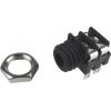 Cliff FCR1291 jack konektor 3.5 mm zásuvka, vestavná horizontální Pólů: 2 mono černá 1 ks
