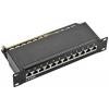 LogiLink NP0052B 12 portů síťový patch panel CAT 6A 1 U