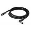 Kabel pro snímače a ovladače, A: Vnitřní, A: M12, Rovný 4, B: Zástrčka M12, B: Vnější, 250V 4, IP67, řada: 756 WAGO 1 m