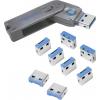 LogiLink zámek portu USB AU0045 sada 8 ks stříbrná, modrá zámek s klíčem vč. 1 klíče AU0045 LogiLink zámek portu USB AU0045 sada 8 ks stříbrná, modrá zámek s klíčem vč. 1 klíče AU0045