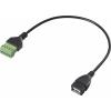 Renkforce USB 2.0 kabelový adaptér [1x USB 2.0 zásuvka A - 1x Svorka] RF-6443968 30 cm PVC plášť