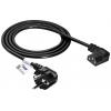 Akyga napájecí kabel [1x zástrčka s ochranným kontaktem - 1x IEC C13 zásuvka 10 A] 1.5 m černá