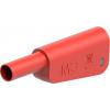 Staubli Zkušební zástrčka, 4 mm, 1kV, 32A, Červená, Vnější Pájecí, materiál kontaktu: Slitina měď-zinek, pokovení