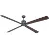 CasaFan ECO NEO III 180-4 BG-NB/KI WiFi Flügel Nussbaum/Kirsche stropní ventilátor 28 W (Ø x v) 180 cm x 360 mm čedičově šedá s dálkovým ovládáním, s