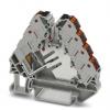 Phoenix Contact Distribuční blok, řada: PTRVB 0.14 to 2.5 mm², Lišta DIN Šedá, Červená, počet cest: 13 32A, 26/14 AWG,