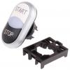 Eaton Hlava tlačítka, řada: RMQ Titan M22 Černá, Bílá Okamžité, průměr výřezu: 22 mm IP66 Eaton Hlava tlačítka, řada: RMQ Titan M22 Černá, Bílá Okamžité, průměr výřezu: 22 mm IP66