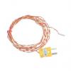Termočlánek s odkrytým spojem ANSI 3 m kabel typ K Perfluoralkoxyalkan 3 m sonda, -75 °C 1 mm na 250 °C RoHS Compliant,
