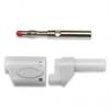 Mueller Electric Banánek, 4 mm, 60V, 20A, Bílá, Vnější Pájecí, materiál kontaktu: Slitina berylia a mědi, délka: 53 mm Mueller Electric Banánek, 4 mm, 60V, 20A, Bílá, Vnější Pájecí, materiál kontaktu: Slitina berylia a mědi, délka: 53 mm