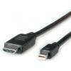 Roline, A: Vnější Mini DisplayPort, B: Vnější HDMI, Polyvinylchlorid DisplayPort Kabely 1 m