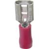TRU COMPONENTS 1583080 faston zásuvka Šířka zástrčky: 6.30 mm Tloušťka konektoru: 0.80 mm 180 ° částečná izolace červená 1 ks