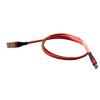Kabel USB 2.0 A/Micro, 1 m, nylonový, červený
