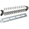 Hager FZ24MM síťový patch panel CAT 6A částečně osazený Hager FZ24MM síťový patch panel CAT 6A částečně osazený
