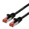 Roline Cat6a Ethernetové kabely, řada: Cat6, Černá, Nízko dýmivý bezhalogenový 1.5 m, typ pláště: S/FTP Stíněný
