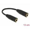 Delock 65896 65896 jack audio prodlužovací kabel [1x jack zásuvka 3,5 mm - 1x jack zásuvka 3,5 mm] černá
