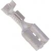TE Connectivity Zásuvný konektor, řada: FASTIN-FASTON .250 Neizolované, 6.35 x 0.81 mm, Černá Vnitřní, celková délka: