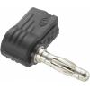 TRU COMPONENTS banánkový konektor zástrčka, zahnutá Ø pin: 4 mm černá 1 ks