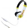 Geemarc KIWIBEAT-MIC dětské sluchátka Over Ear kabelová 5barevný, zelená, oranžová, černá, bílá lehký třmen, regulace hlasitosti, headset