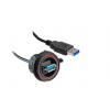 Bulgin Prodlužovací kabel USB Vnější, řada: Standard Buccaneer - USB, A: USB typu A, 500 mm Vnější, Černá, B: USB typu A