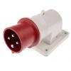 Scame Průmyslový napájecí konektor, IP44, Nástěnná montáž, formát pólů: 3P+PE, orientace těla: Pravý úhel barva Červená, Scame Průmyslový napájecí konektor, IP44, Nástěnná montáž, formát pólů: 3P+PE, orientace těla: Pravý úhel barva Červená,