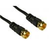 Koaxiální kabel, řada: RS PRO Konektor F, Černá Polyvinylchlorid, vnější průměr: 5.3 mm OD 500 mm 75 Ω RS PRO S