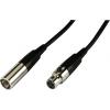 Monacor MCM-500/SW XLR kabel [1x mini XLR zástrčka - 1x mini XLR zásuvka] 5 m černá