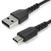 StarTech.com Nabíjecí kabel Vnější, A: USB typu A, 1 m Vnější, Černá, B: USB typu C