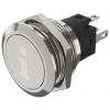 EAO Tlačítkový spínač, řada: 82 IP65, IP67 SPDT Panel Okamžité Osvětlené 31 x 31 mm 3A, barva LED: Bílá 240 V dc 240 V