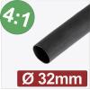Quadrios 24CA303 smršťovací bužírka s lepidlem černá 32 mm 8 mm Poměr smrštění:4:1 metrové zboží Quadrios 24CA303 smršťovací bužírka s lepidlem černá 32 mm 8 mm Poměr smrštění:4:1 metrové zboží