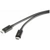 Renkforce Thunderbolt™ kabel Thunderbolt™ 4 Thunderbolt ™ (USB-C ®) zástrčka, Thunderbolt ™ (USB-C ®) zástrčka 0.80 m černá dvoužilový stíněný RF-5235980