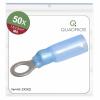 Quadrios 23C522 kulaté kabelové oko Průřez (max.)=2.5 mm² Ø otvoru=5.3 mm částečná izolace modrá 50 ks Quadrios 23C522 kulaté kabelové oko Průřez (max.)=2.5 mm² Ø otvoru=5.3 mm částečná izolace modrá 50 ks